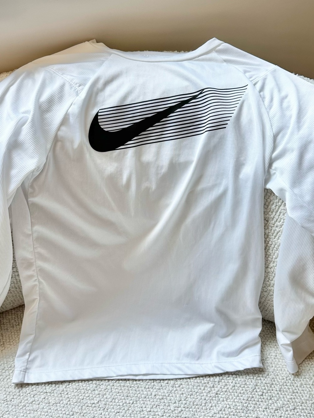 Nike Dri-Fit Boys White Tee Long Sleeve